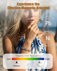 Copper Bracelet & Ring for Women, Ultra Strength Magnetic Bracelet with 3800 Gauss Magnets, Four-Leaf Clover & Infinity Heart Symbol & Crystal, Adjustable Tools and Jewelry Gift Box