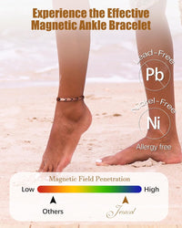 99.99% Pure Copper Ankle Bracelet for Women, Ultra Strength Magnetic Ankle Bracelets for Women with Adjust Tool