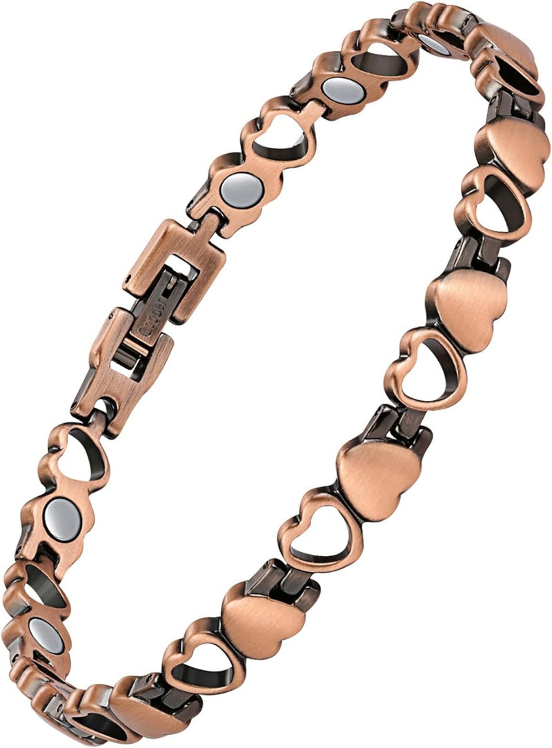 Copper Ankle Bracelet for Women, Ultra Strength Magnetic Ankle Bracelets for Women with Adjust Tool