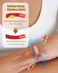 Pure Copper Bracelet, Effective Magnetic Copper Bracelet for Men and Women, 3500 Gauss Magnets