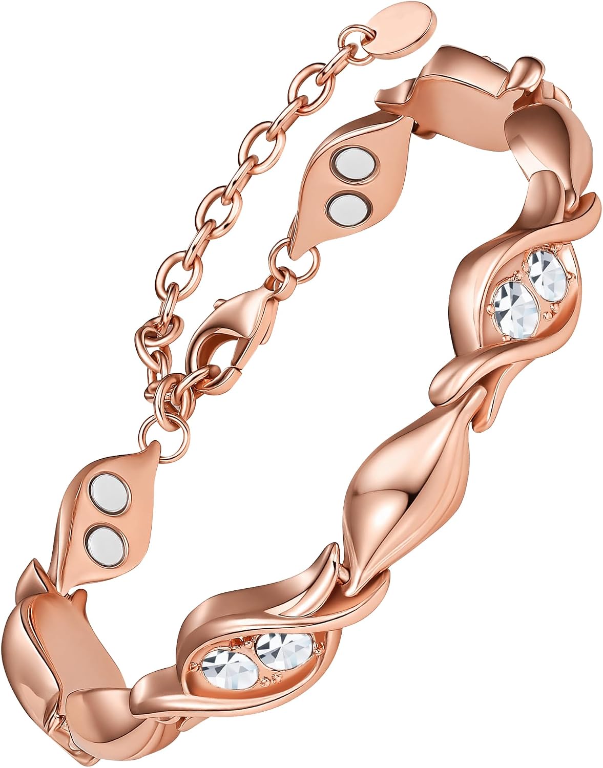 Jeracol 99% Pure Copper Bracelets for Women with Ultra Strength Magnets