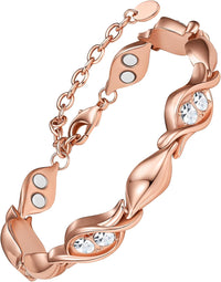 Jeracol 99% Pure Copper Bracelets for Women with Ultra Strength Magnets