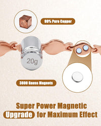 Jeracol 99% Pure Copper Bracelets for Women with Ultra Strength Magnets