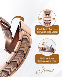 Jeracol Copper Bracelets for Men,99% Pure Copper Magnetic Bracelet