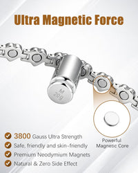 Jeracol Copper Bracelet & Ring for Women, Ultra Strength Magnetic Bracelet with 3800 Gauss Magnets, Four-Leaf Clover & Infinity Heart Symbol & Crystal, Adjustable Tools and Jewelry Gift Box