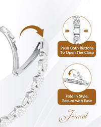 Jeracol Copper Bracelet & Ring for Women, Ultra Strength Magnetic Bracelet with 3800 Gauss Magnets, Four-Leaf Clover & Infinity Heart Symbol & Crystal, Adjustable Tools and Jewelry Gift Box