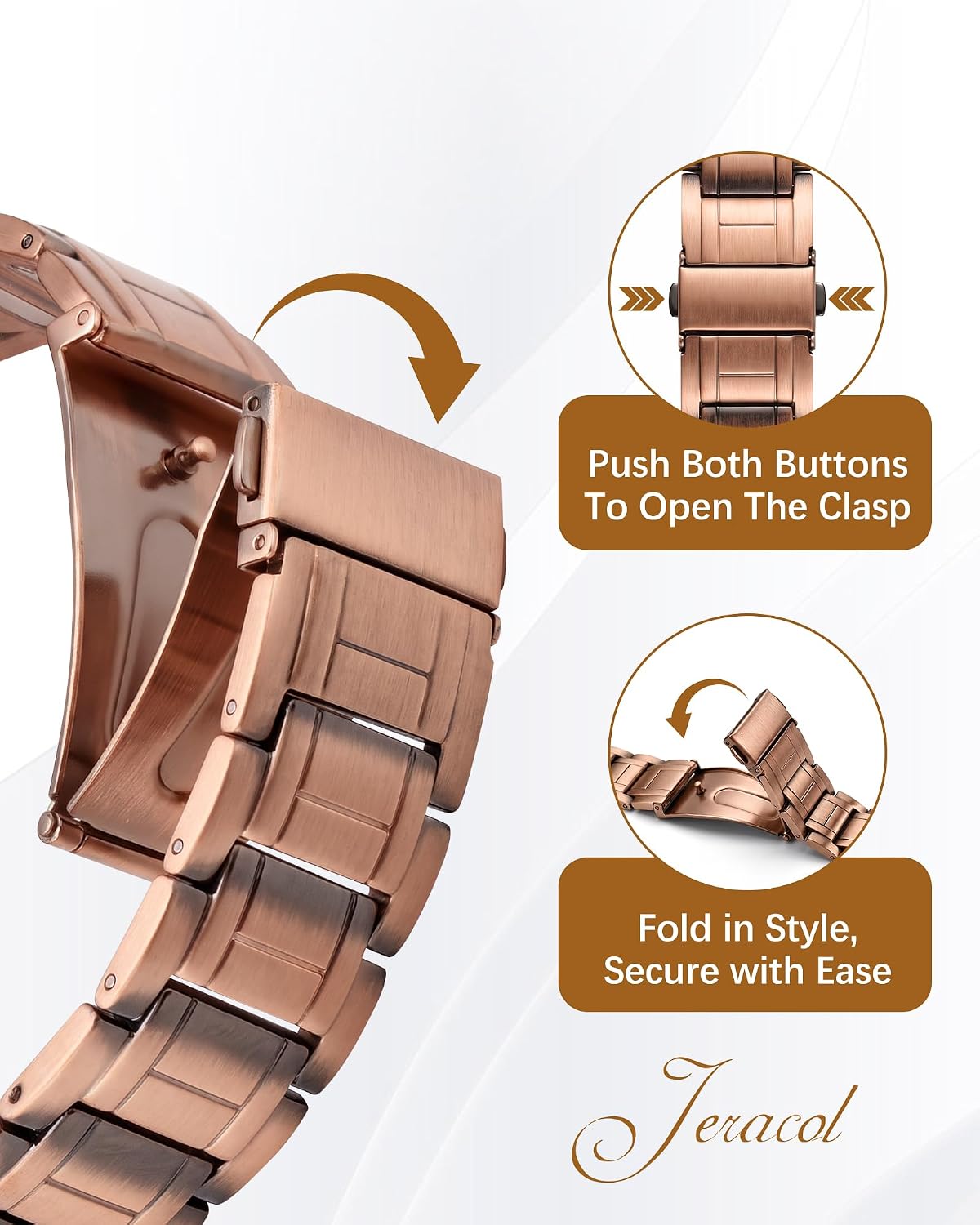Jeracol Copper Bracelets for Men,99% Pure Copper Magnetic Bracelet