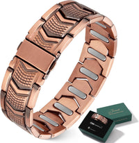 Jeracol Copper Bracelets for Men,99% Pure Copper Magnetic Bracelet