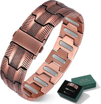 Jeracol Copper Bracelets for Men,99% Pure Copper Magnetic Bracelet
