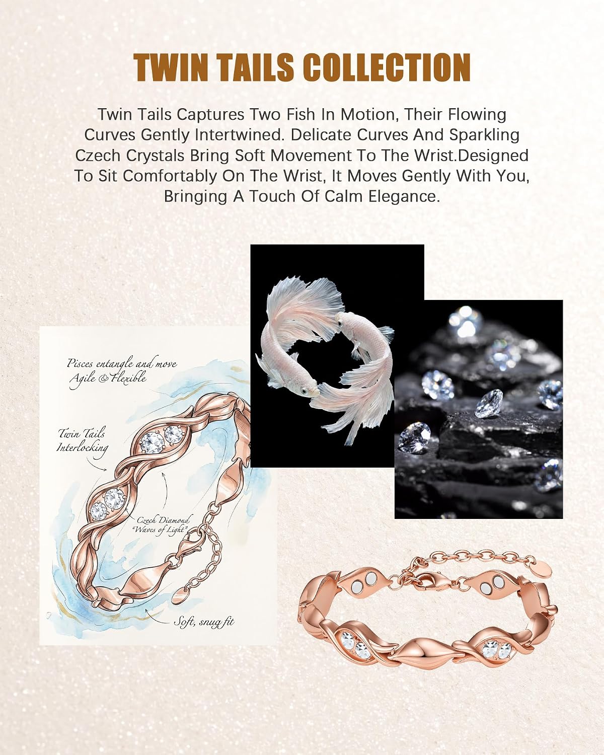 Jeracol 99% Pure Copper Bracelets for Women with Ultra Strength Magnets
