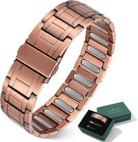 Jeracol Copper Bracelets for Men,99% Pure Copper Magnetic Bracelet