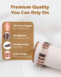 Copper Bracelet for Men, Ultra Strength Magnetic Bracelets for Men - Adjustable Copper Jewelry with Sizing Tool & Gift Box(Coss Style)