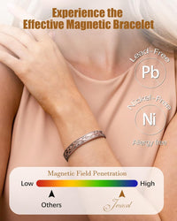 Pure Copper Bracelet, Effective Magnetic Copper Bracelet for Men and Women, 3500 Gauss Magnets