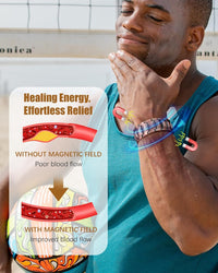 3X Strength Magnetic Copper Bracelet for Men - 99.9% Pure Copper Bracelet & Ring Set - Premium Fold-Over Clasp and Adjustable Length Sizing Tool & Jewelry Box