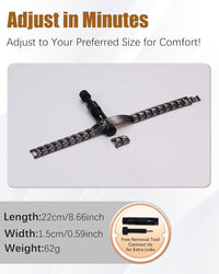 Copper Bracelet for Men, Ultra Strength Magnetic Bracelets with 3500 Gauss Magnets - Adjustable Sizing Tool & Gift Box (Black Cross style)