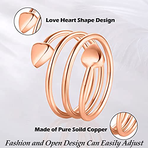 Jeracol Copper Magnetic Bracelets for Women,99.99% Solid Copper Women Wristband with Ultra Strength 3500 Guass Magnets